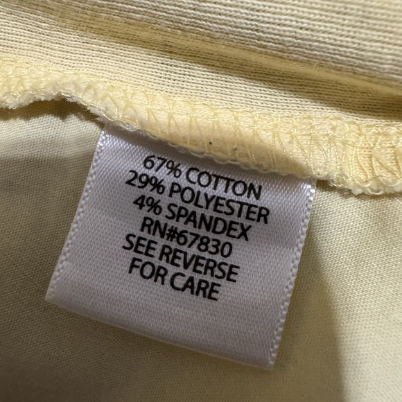 Croft & Barrow Women Y2K Yellow 3/4 Sleeve Button-Down Shirt S Business Casual - Picture 10 of 11